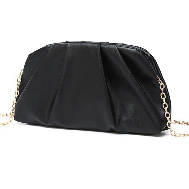 Damen elegante Clutch mit raffiniertem Faltendesign Nord Taschen