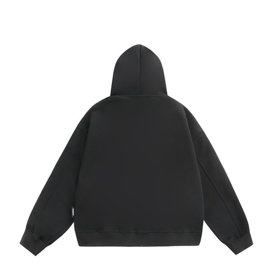 Unisex Kapuzen-Sweatjacke mit Doppelreißverschluss und Ziernaht-Panel Nord Taschen