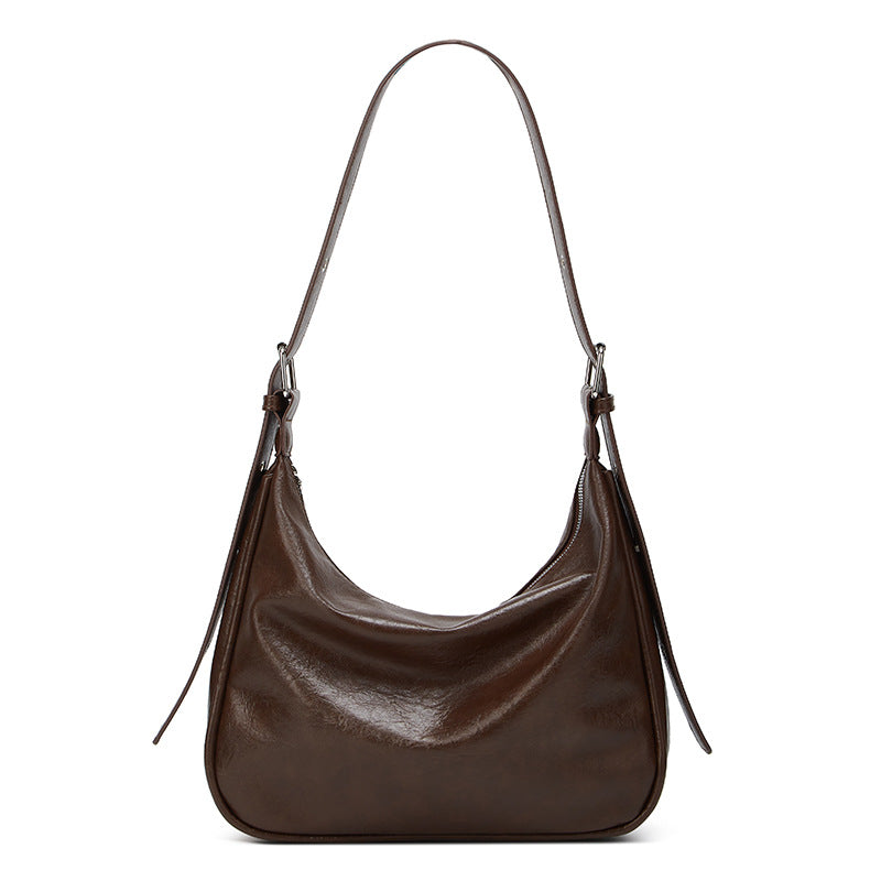 Damen Hobo-Tasche aus geschmeidigem Kunstleder mit verstellbarem Schulterriemen Nord Taschen