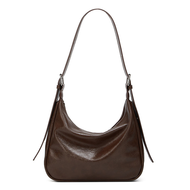 Damen Hobo-Tasche aus geschmeidigem Kunstleder mit verstellbarem Schulterriemen Nord Taschen