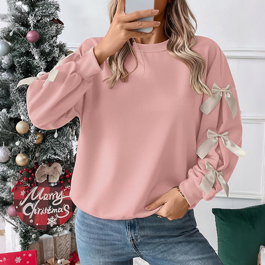Damen Crop-Pullover mit Schleifen-Details Nord Taschen
