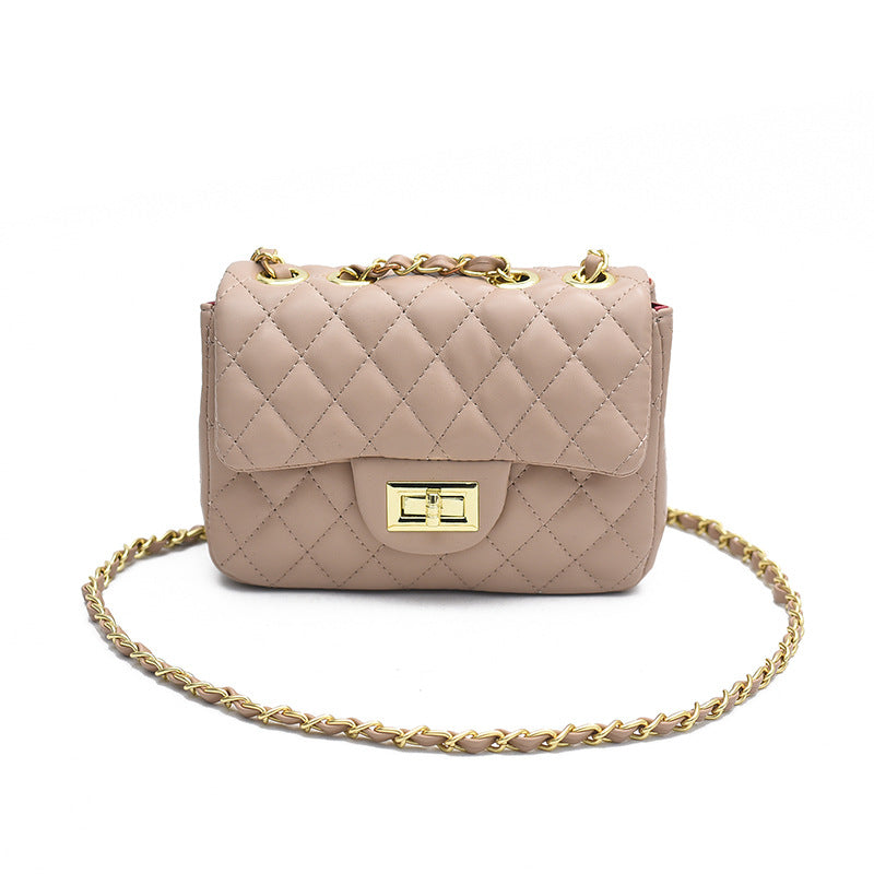 Damen Mini-Schultertasche im eleganten Steppmuster mit goldenen Akzenten Nord Taschen