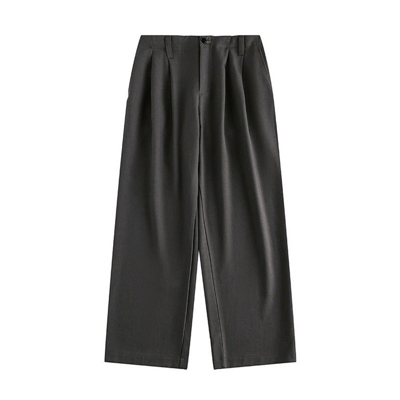 Damen Hochtaillierte weite Bundfalten-Hose mit geradem Bein Nord Taschen