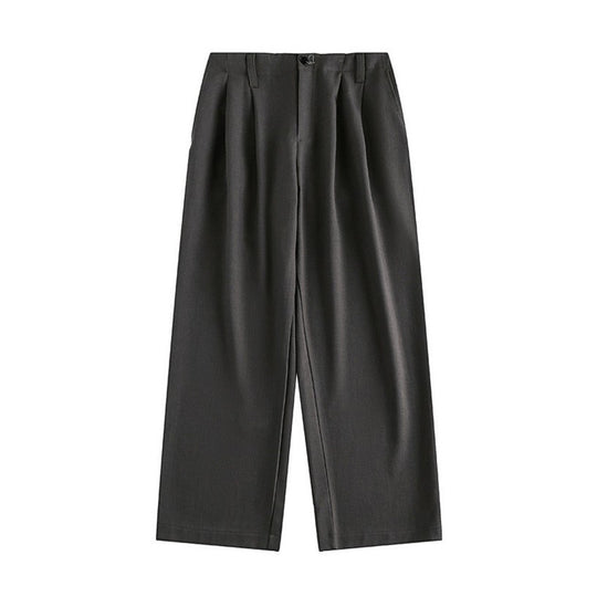 Damen Hochtaillierte weite Bundfalten-Hose mit geradem Bein Nord Taschen