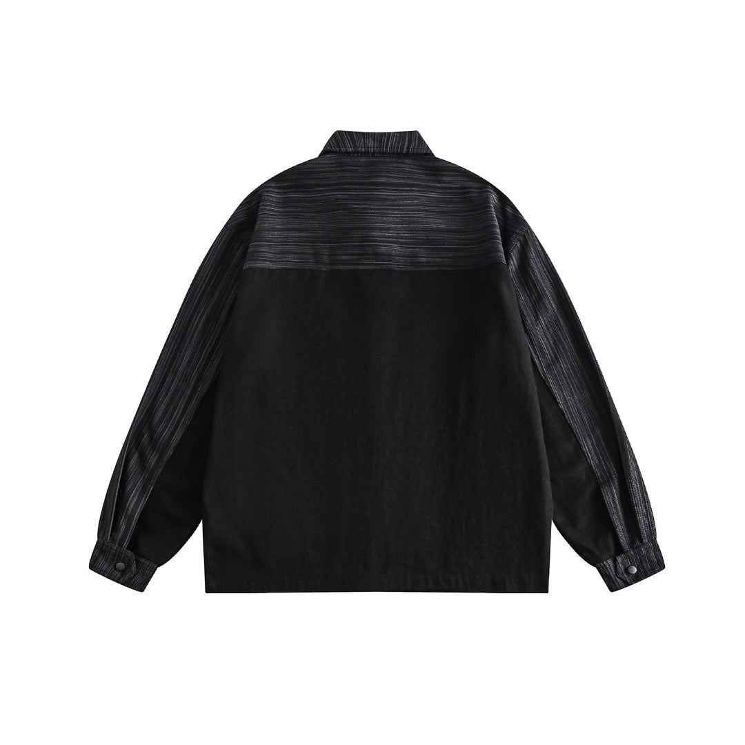 Unisex Overshirt-Jacke im kastigen Cut mit Materialmix und Frontklappentaschen Nord Taschen