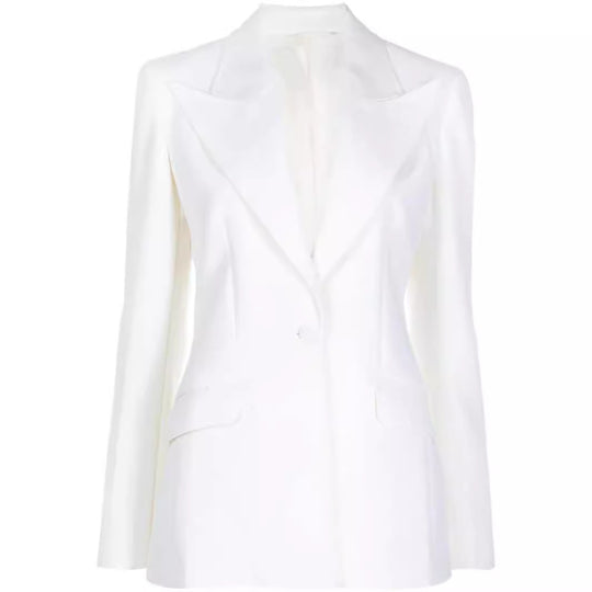 Damen Eleganter Einreihiger Maßgeschneiderter Blazer mit taillierter Schnittführung und weiter Palazzohose Nord Taschen