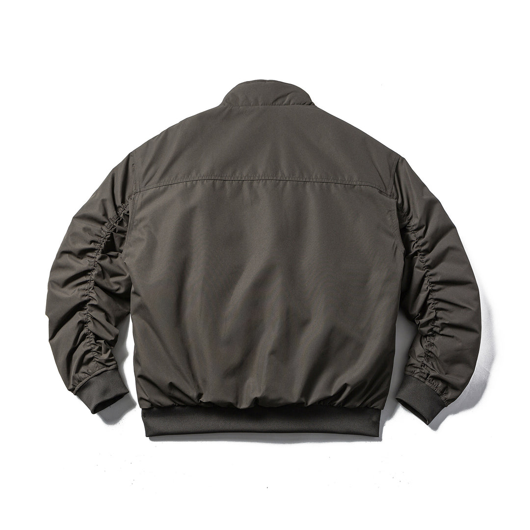 Herren Wattierte Bomberjacke im Boxy‑Cut mit hohem Stehkragen und geripptem Bund Nord Taschen