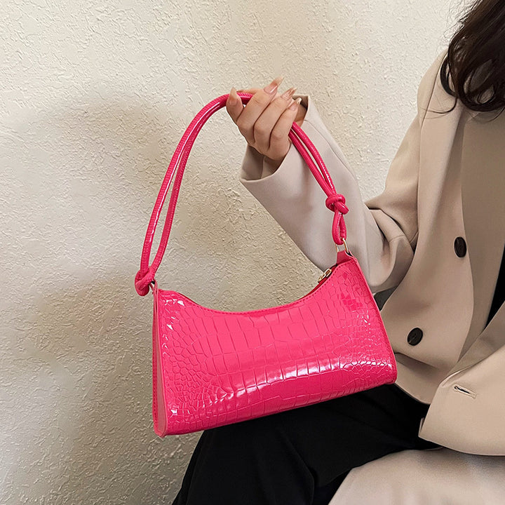 Damen elegante Handtasche mit kroko-ähnlicher Textur Nord Taschen