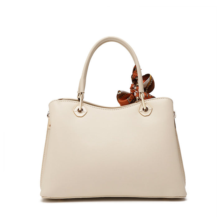 Damen elegante Handtasche mit floralem Stickdesign und modischem Schal Nord Taschen
