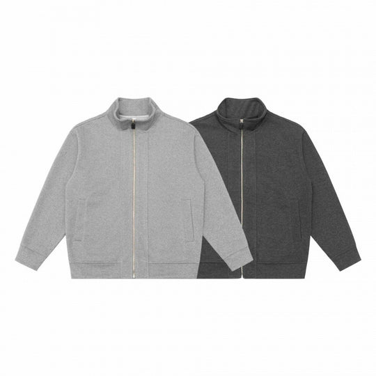 Unisex Boxy-Fleece-Zipjacke mit Stehkragen und Eingrifftaschen Nord Taschen