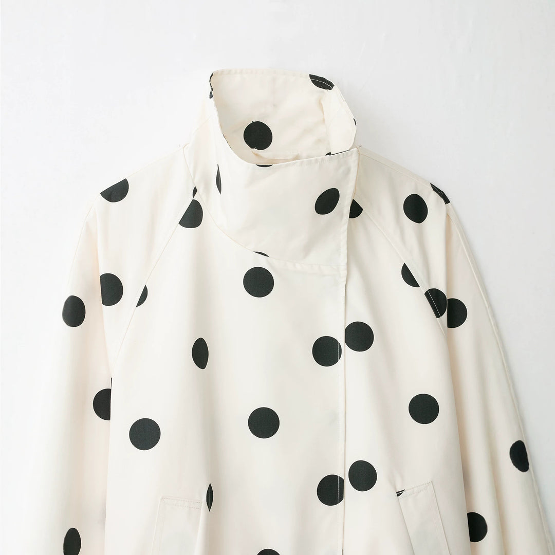 Damen Kurzjacke im Cape‑Stil mit Stehkragen und Ballonärmeln Nord Taschen