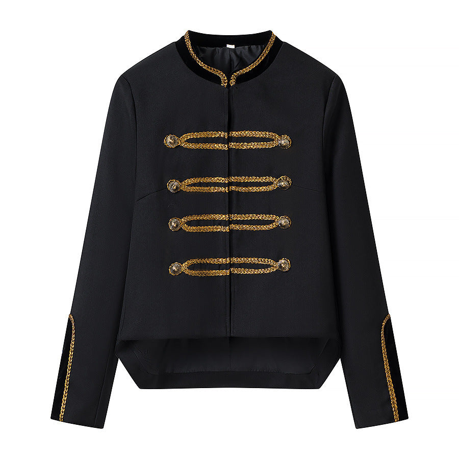Damen Military-inspirierte Kurzjacke mit goldenen Zierborten Nord Taschen