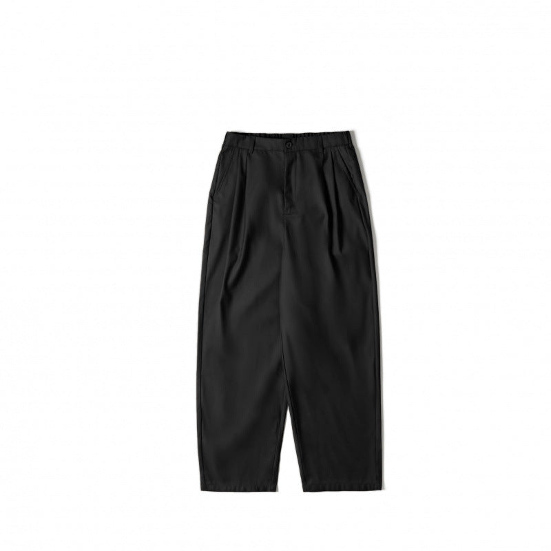 Damen Weite Highwaist-Hose mit Bundfalten, verkürztem Saum und tapered Schnitt Nord Taschen