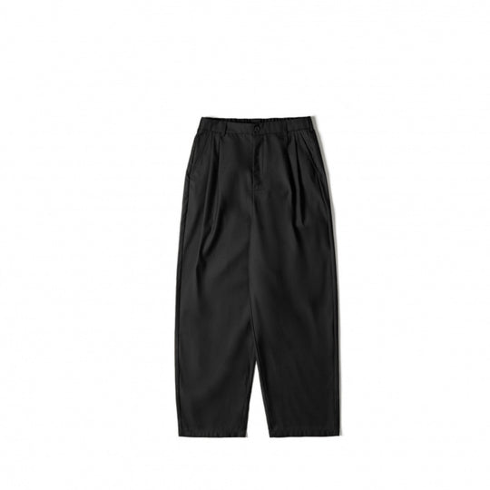 Damen Weite Highwaist-Hose mit Bundfalten, verkürztem Saum und tapered Schnitt Nord Taschen