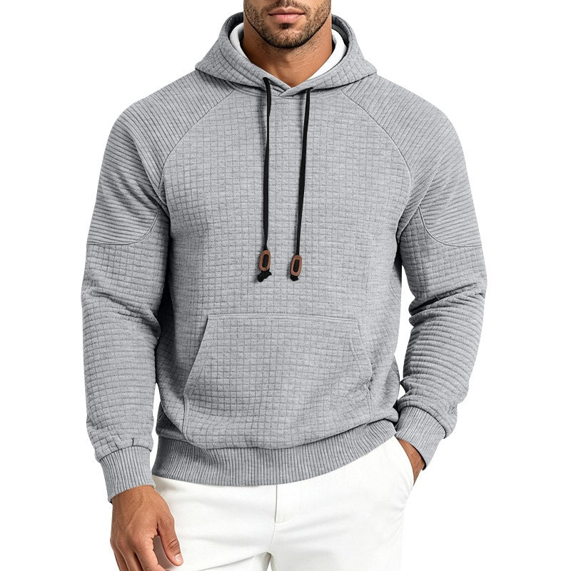 Herren Thermo-Waffel-Hoodie mit Raglanärmeln und Kängurutasche Nord Taschen