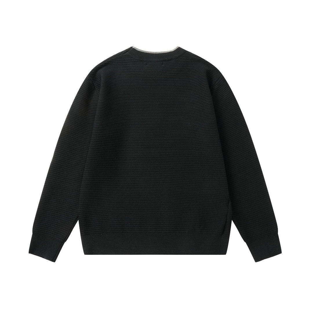 Damen Strukturiertes Rundhals-Sweatshirt mit seitlichem Keilschlitz Nord Taschen