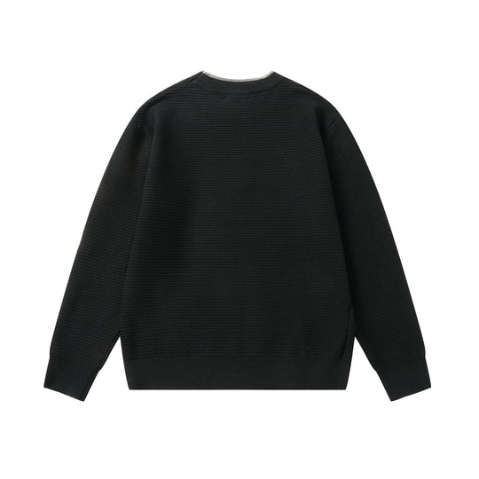 Damen Strukturiertes Rundhals-Sweatshirt mit seitlichem Keilschlitz Nord Taschen