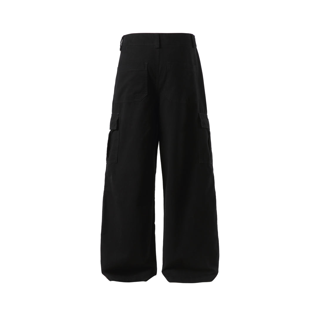 Damen Weite Cargo-Culotte mit hoher Taille, tiefem Schritt und funktionalen Pattentaschen Nord Taschen