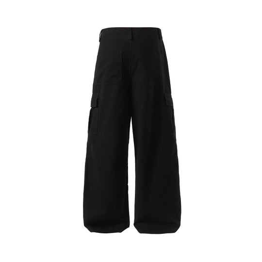 Damen Weite Cargo-Culotte mit hoher Taille, tiefem Schritt und funktionalen Pattentaschen Nord Taschen