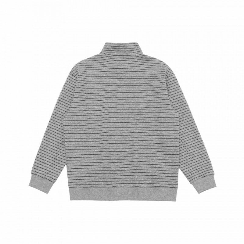 Unisex Oversize-Feinstrickpullover mit halbem Reißverschluss und Stehkragen Nord Taschen