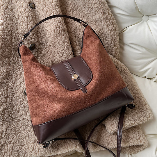 Damen Umhängetasche mit eleganter Lederverarbeitung und praktischem Magnetverschluss Nord Taschen