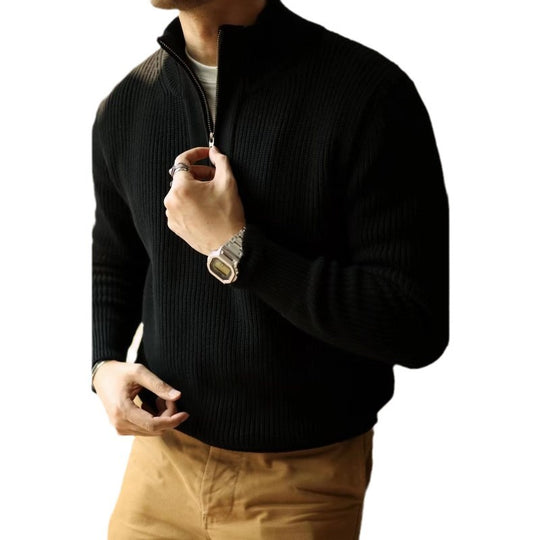 Herren Strickpullover mit Stehkragen Nord Taschen