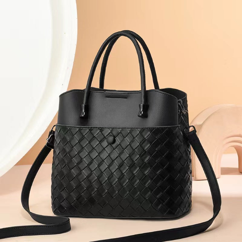 Damen Flecht-Handtasche mit abnehmbarem Schulterriemen Nord Taschen