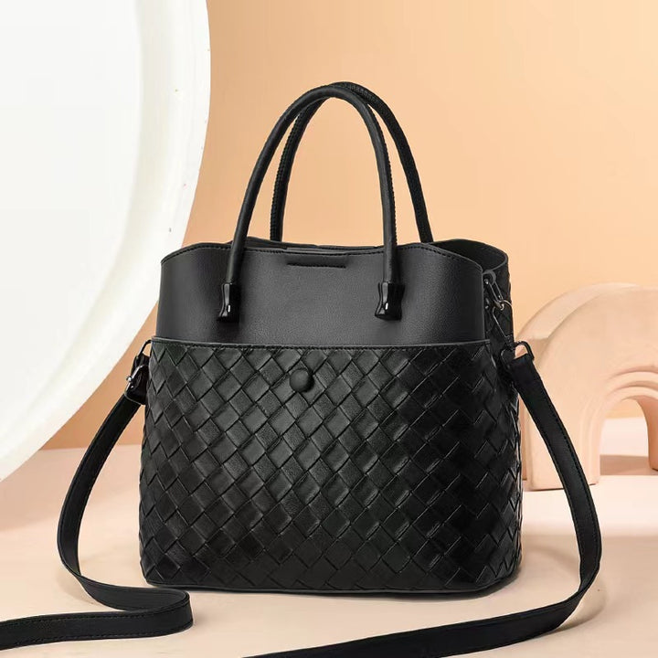Damen Flecht-Handtasche mit abnehmbarem Schulterriemen Nord Taschen