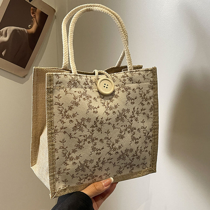 Damen Handtasche mit floralem Design und robusten Griffen Nord Taschen