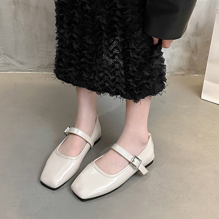 Damen Ballerinas mit verstellbarem Schnallenriemen und elegantem Design