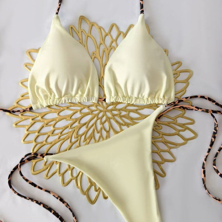 Damen Triangel-Bikini-Set mit verstellbaren Trägern und modischem Leoprint Nord Taschen