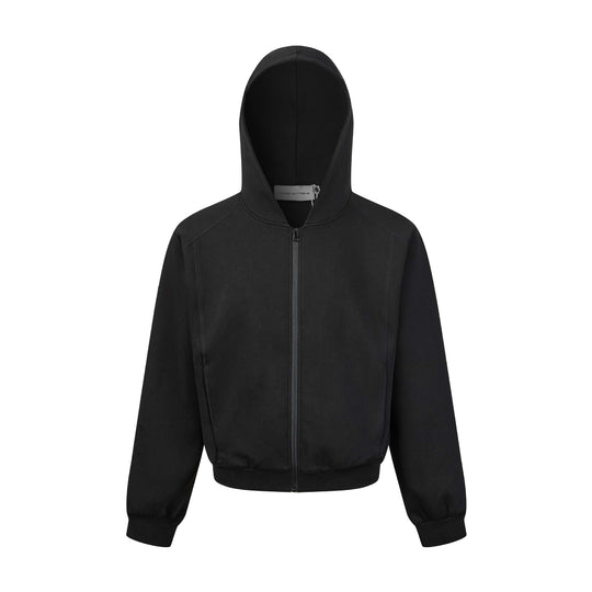 Unisex Kapuzen-Sweatjacke mit durchgehendem Reißverschluss und geripptem Bund Nord Taschen