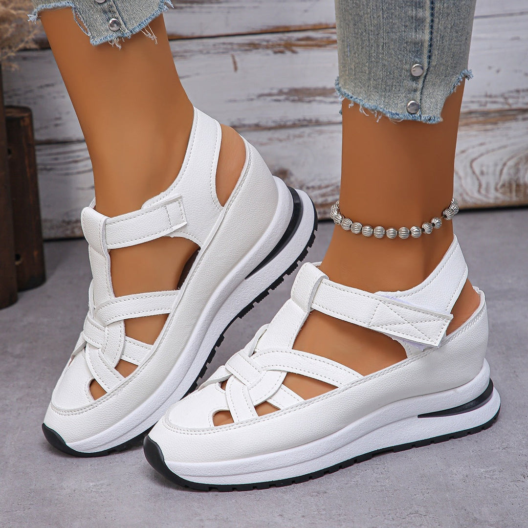 Damen Plateau-Sandalen mit verstellbarem Riemendesign und ergonomischer Dämpfung