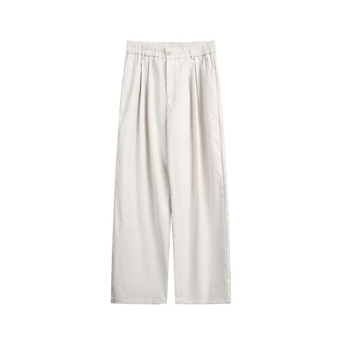 Damen Lockerweite Palazzo‑Hose mit elastischem Bund, Bundfalten und geradem Bein Nord Taschen