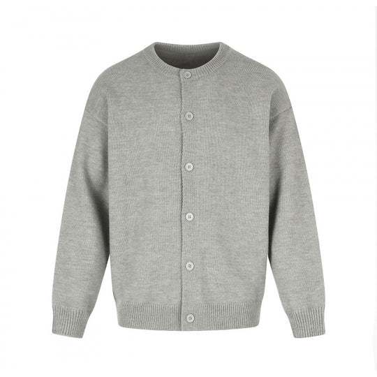 Unisex Boxy-Strickcardigan mit Rundhalsausschnitt und durchgehender Knopfleiste Nord Taschen