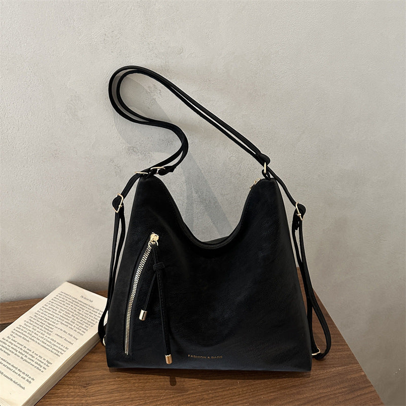 Damen Hobo-Tasche mit elegantem Reißverschluss und verstellbarem Schulterriemen Nord Taschen