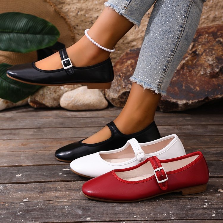 Damen Ballerinas mit modischem Schnallenverschluss und ergonomischer Fußbettung Nord Taschen