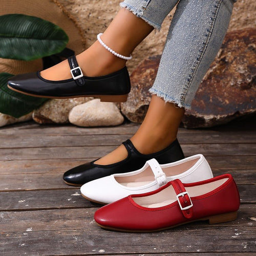 Damen Ballerinas mit modischem Schnallenverschluss und ergonomischer Fußbettung Nord Taschen