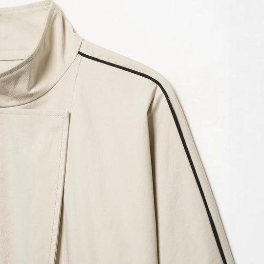 Damen Cropped-Bomberjacke im Boxy‑Schnitt mit Stehkragen, elastischem Saum und Kontrastpaspel Nord Taschen