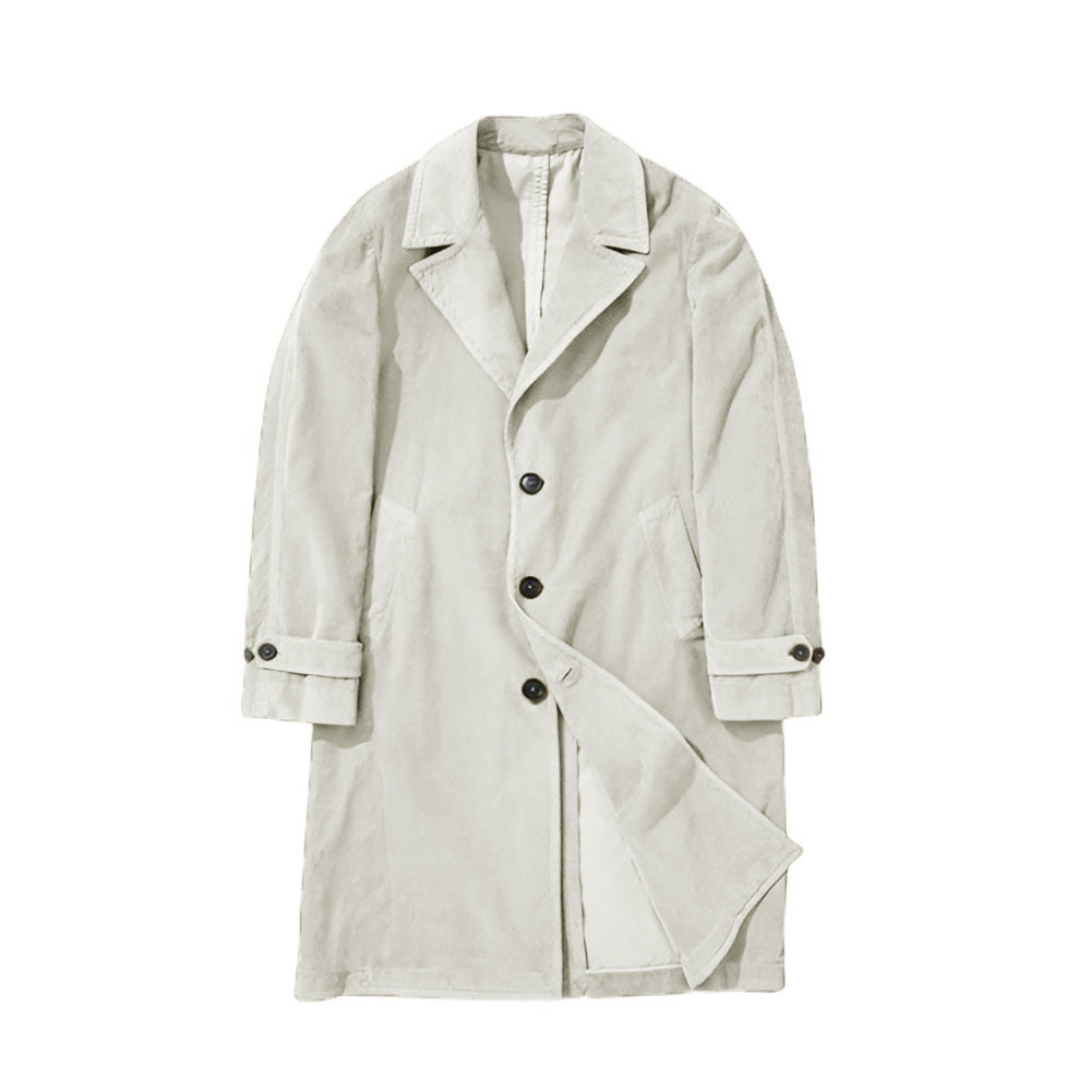 Herren eleganter Trenchcoat aus hochwertigem GewNord Taschene mit praktischen Taschen