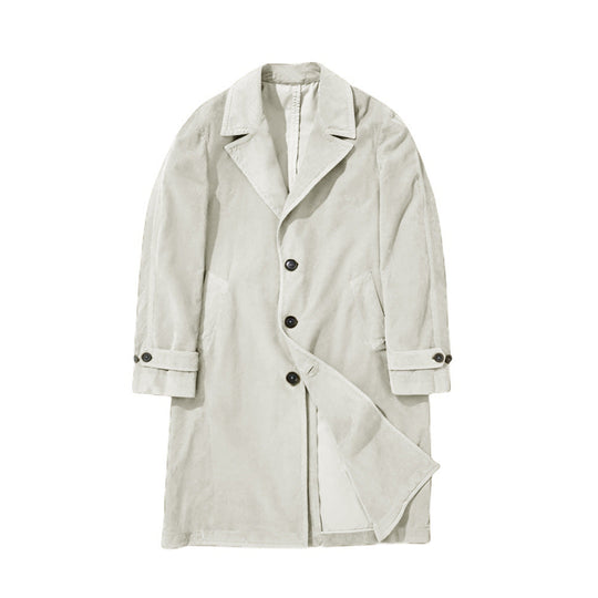 Herren eleganter Trenchcoat aus hochwertigem GewNord Taschene mit praktischen Taschen