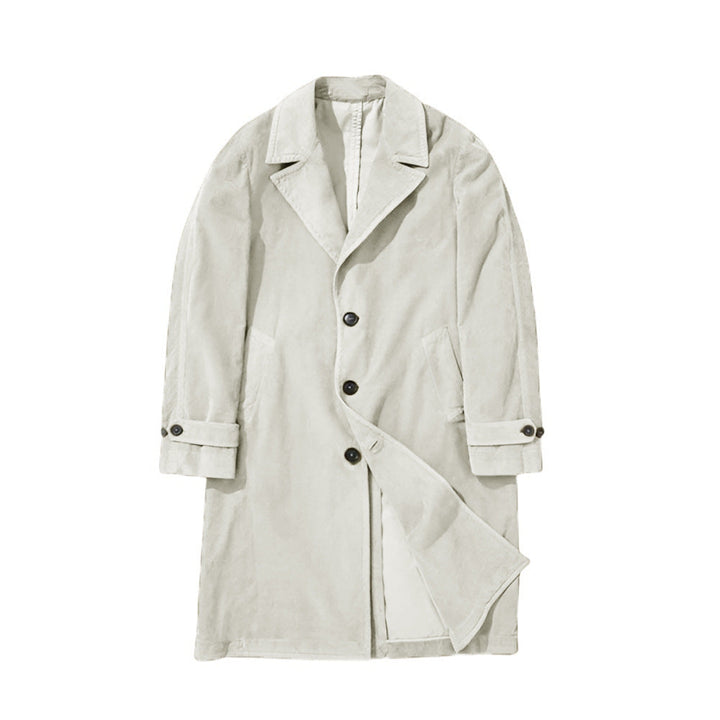 Herren eleganter Trenchcoat aus hochwertigem GewNord Taschene mit praktischen Taschen