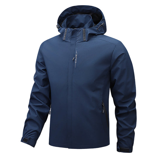 Herren Softshell-Übergangsjacke mit Kapuze, wasserabweisender Membran & verschweißten Nähten Nord Taschen