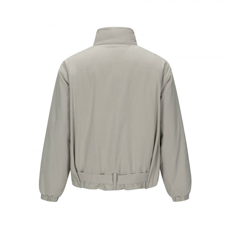 Herren Kurze technische Blousonjacke mit hohem Stehkragen, Taillengürtel und elastischen Bündchen Nord Taschen