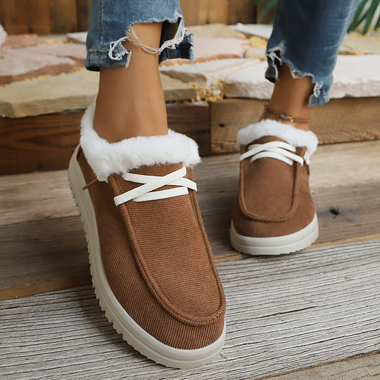 Damen Gefütterte Slip-On-Pantoletten mit Teddyfutter und profilierter Plateau-Sohle Nord Taschen