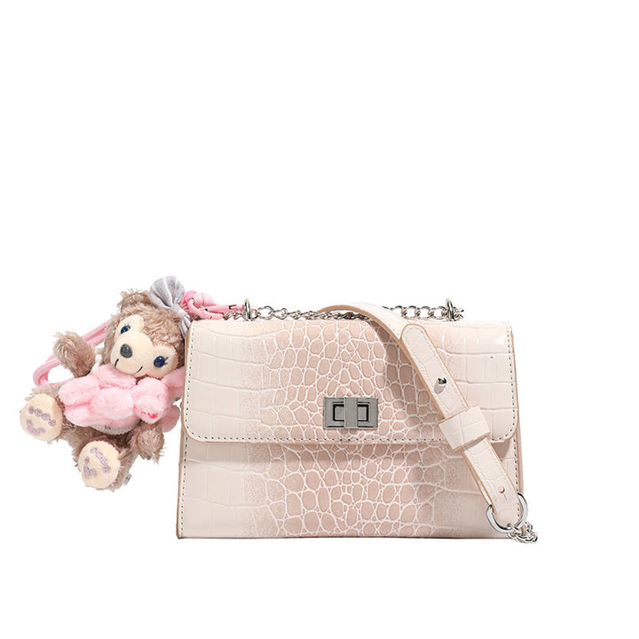 Damen elegante Umhängetasche mit modischem Krokodil-Look und praktischen Fächern Nord Taschen