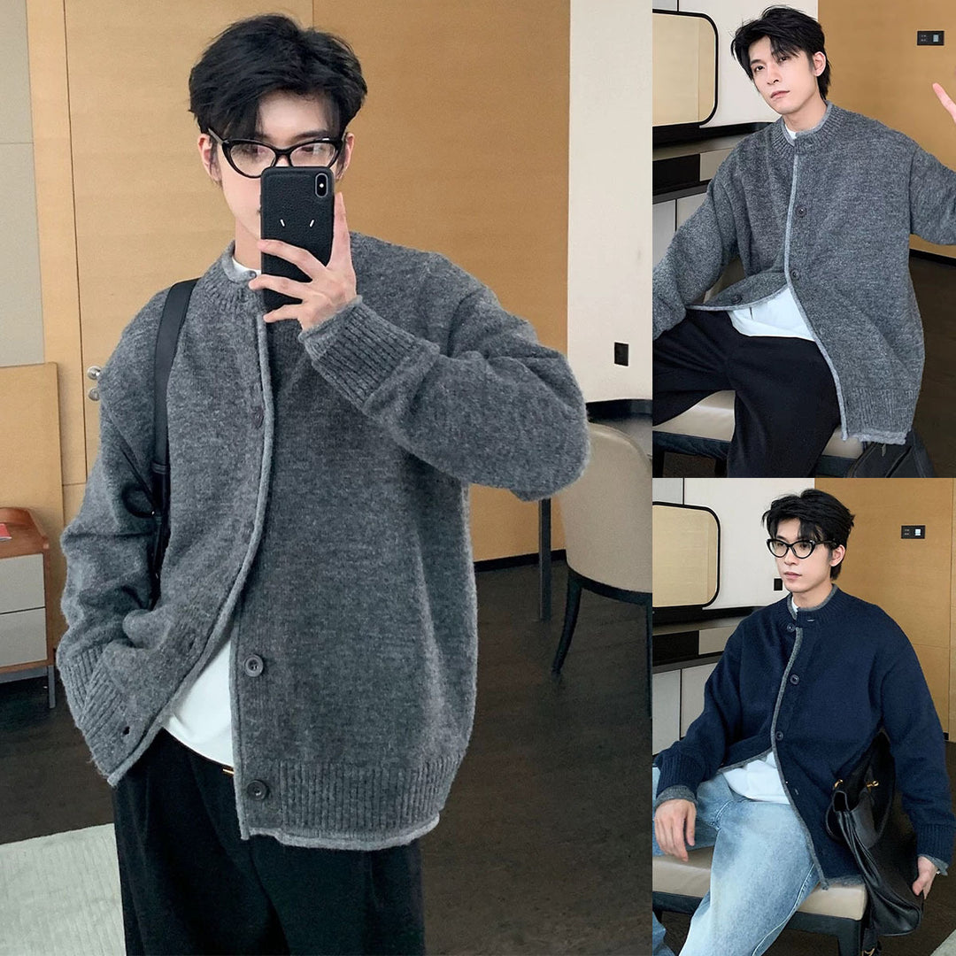 Herren Modischer Strickpullover mit Knopfleiste Nord Taschen 1787964611