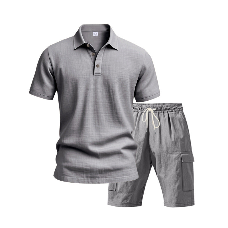 Herren Freizeit-Set mit atmungsaktivem Polo-Shirt und komfortablen Shorts