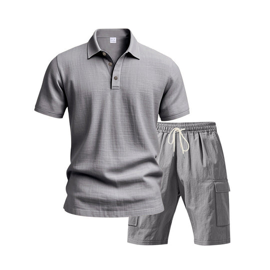 Herren Freizeit-Set mit atmungsaktivem Polo-Shirt und komfortablen Shorts