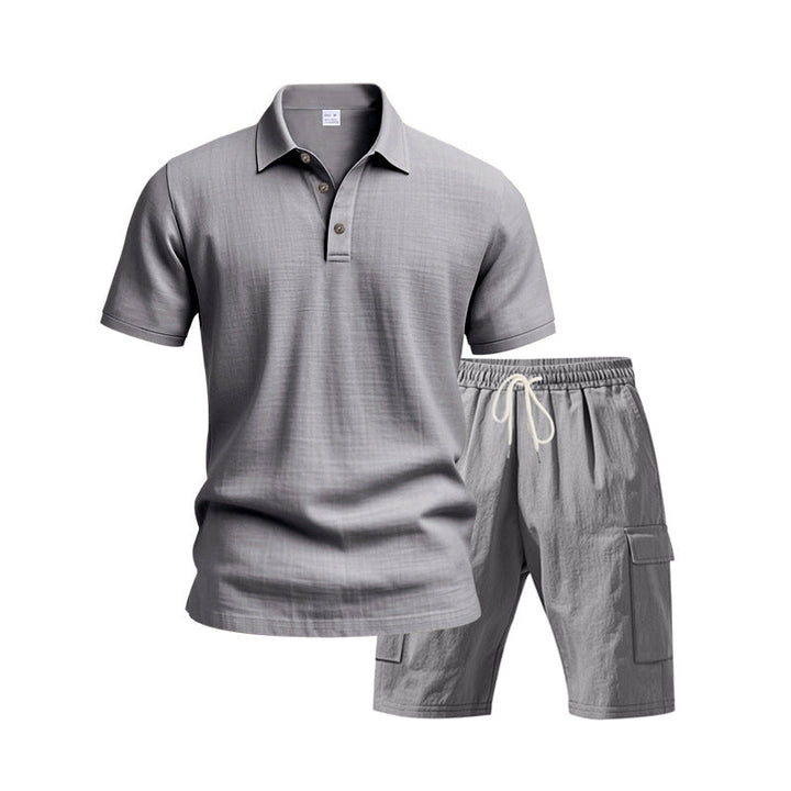 Herren Freizeit-Set mit atmungsaktivem Polo-Shirt und komfortablen Shorts